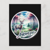 アーカンソー州，尾の白い鹿，接写 ポストカード (正面)