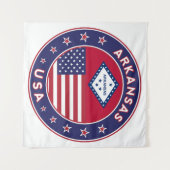 アーカンソー州，米国州 タペストリー (正面(横))