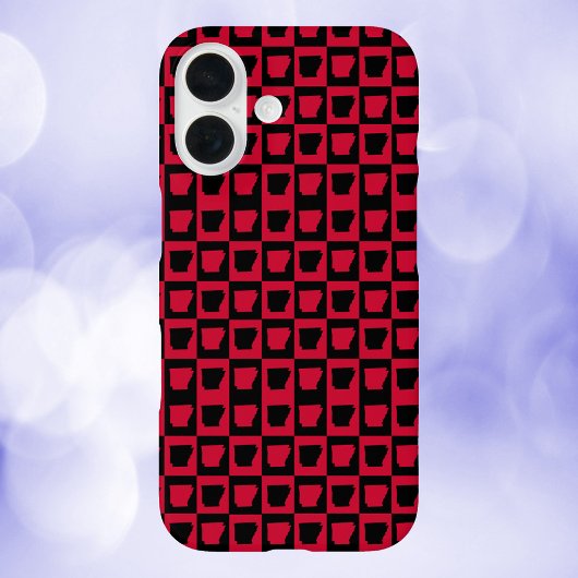 アーカンソー州 赤と黒のデザイン Case-Mate iPhoneケース
