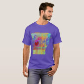 アーカンソー州 AK Love カラフルな水彩州の地図 S Tシャツ (正面フル)