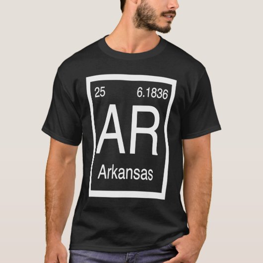 アーカンソー州 AR 周期表 ホームステート 出生地  Tシャツ (正面)