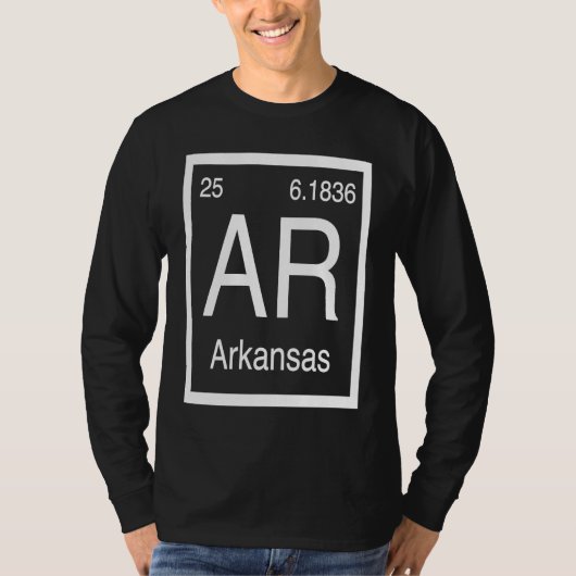 アーカンソー州 AR 周期表 ホームステート 出生地 Tシャツ (正面)