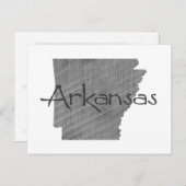 アーカンソー形ヴィンテージグレーシャルボードブラックネーム ポストカード (正面/裏面)
