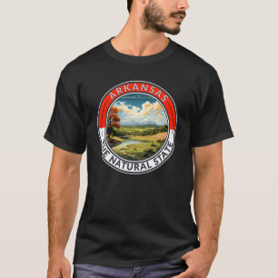 アーカンソー旅行アートバッジ Tシャツ