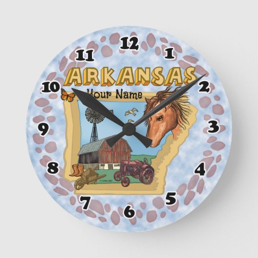 アーカンソー時計 ラウンド壁時計 (正面)