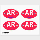 アーカンソー欧州スタイルバンパーステッカー 楕円形シール (シート)