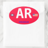 アーカンソー欧州スタイルバンパーステッカー 楕円形シール (バッグ)