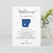 アーカンソー結婚スのウェルカムレターの旅程カード (スタンド正面)
