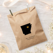 アーカンソー結婚式の引き出物トリートサックス紙抱き枕 フェイバーバッグ (クリップ留めされた状態)