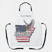 アーカンソー統一されたス州レトロマップヴィンテージUSA エプロン (正面)