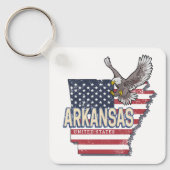 アーカンソー統一されたス州レトロマップヴィンテージUSA キーホルダー (正面)