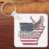アーカンソー統一されたス州レトロマップヴィンテージUSA キーホルダー (正面)