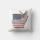 アーカンソー統一されたス州レトロマップヴィンテージUSA クッション (正面)