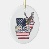 アーカンソー統一されたス州レトロマップヴィンテージUSA セラミックオーナメント (右)