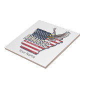 アーカンソー統一されたス州レトロマップヴィンテージUSA タイル (側面)