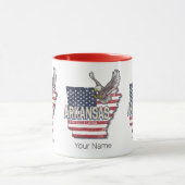 アーカンソー統一されたス州レトロマップヴィンテージUSA マグカップ (中央)