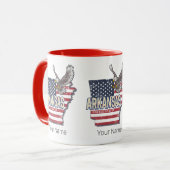 アーカンソー統一されたス州レトロマップヴィンテージUSA マグカップ (正面左)