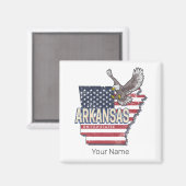 アーカンソー統一されたス州レトロマップヴィンテージUSA マグネット (正面/裏面)