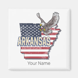 アーカンソー統一されたス州レトロマップヴィンテージUSA マグネット