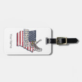 アーカンソー統一されたス州レトロマップヴィンテージUSA ラゲッジタグ (正面横)