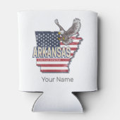 アーカンソー統一されたス州レトロマップヴィンテージUSA 缶クーラー (裏面)