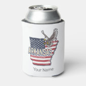 アーカンソー統一されたス州レトロマップヴィンテージUSA 缶クーラー (缶裏面)