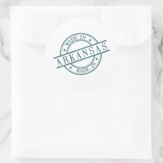 アーカンソー緑の丸ゴムのスタンプのロゴで作成 ラウンドシール (バッグ)