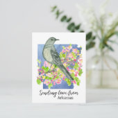 アーカンソー自然州からの愛の送信 ポストカード (スタンド正面)