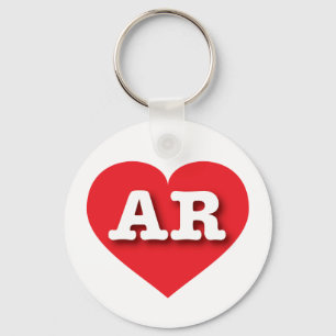 アーカンソー赤いハート- I love AR キーホルダー