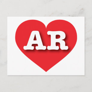 アーカンソー赤いハート- I love AR ポストカード