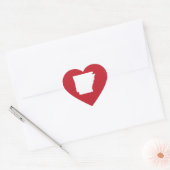 アーカンソー赤と白ス ハートシール (封筒)