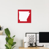 アーカンソー赤と白ス ポスター (ホームオフィス)