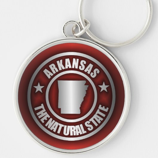 「アーカンソー鋼」キーホルダー(赤) キーホルダー (正面)
