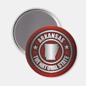 「アーカンソー鋼」磁石（赤） マグネット (正面/裏面)