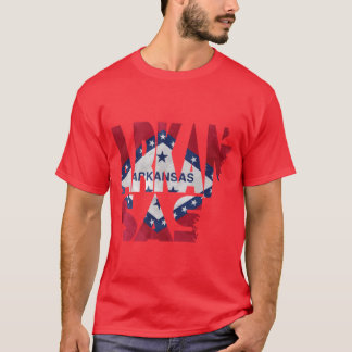 アーカンソー類型マップフラグ Tシャツ
