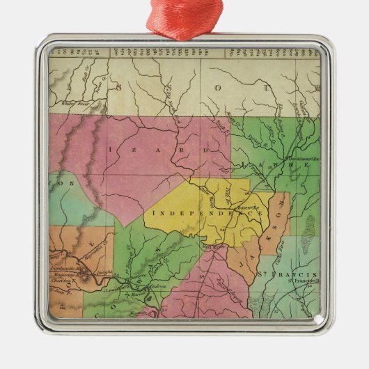 アーカンソー2の新しい地図 メタルオーナメント (正面)