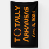 アーカンソー2024年太陽の皆既食 横断幕 (縦)