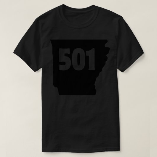 アーカンソー501エリアコードTシャツ1 Tシャツ (デザイン正面)
