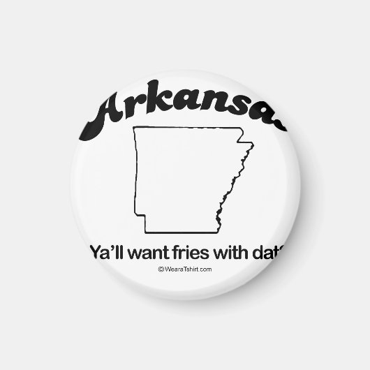アーカンソー – "アーカンソー州モットー" TシャツとGea マグネット (正面)