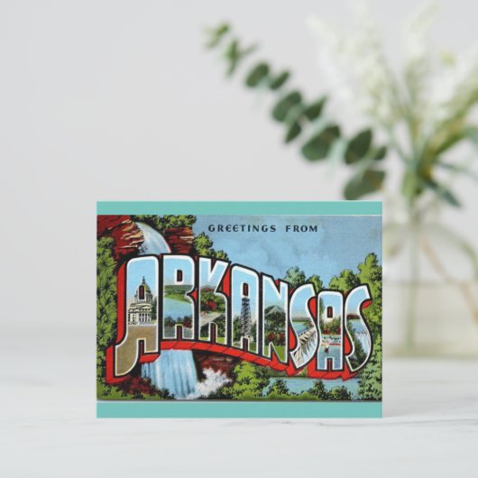 アーカンソー·ヴィンテージの旅からの挨拶 ポストカード (スタンド正面)