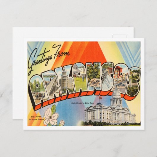 アーカンソー・ヴィンテージ旅行からの挨拶 ポストカード (正面/裏面)