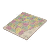 アーカンソー(1853年)のヴィンテージの地図 タイル (側面)