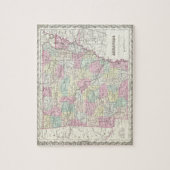 アーカンソー(1855年)のヴィンテージの地図 ジグソーパズル (縦)
