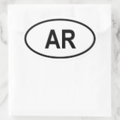 アーカンソー"AR " 楕円形シール (バッグ)