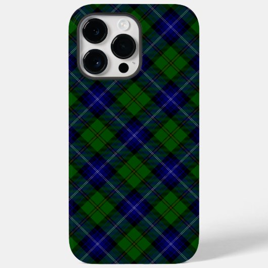 アーカート タータン ブルー グリーン プリント Case-Mate iPhoneケース (裏面)