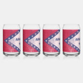 アーカ動揺してンソー州旗 ガラス缶 (正面)