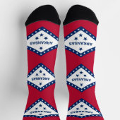 アーカ地球に優しンソー州旗を持つメンズクルーソックス ソックス (上部)