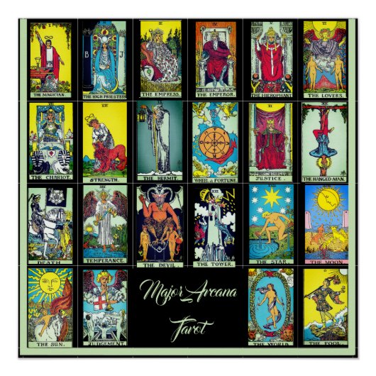 アーカ専攻のナタロットカードポスター ポスター (正面)