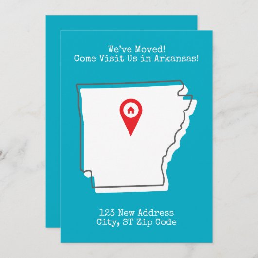 アーカ来ス州での引っ越しました訪問のお知らせ シーズンカード (正面/裏面)