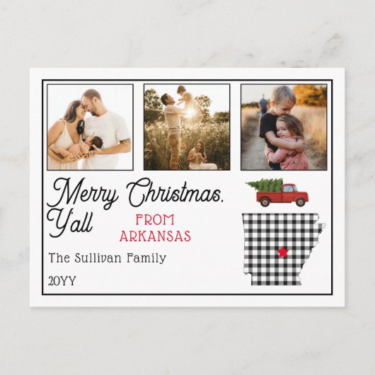 アーカ素朴ンソーのメリークリスマス写真の休日 シーズンポストカード (正面)